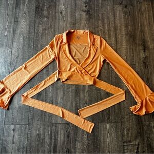 Oh Polly swim Orange Wrap Coverup
